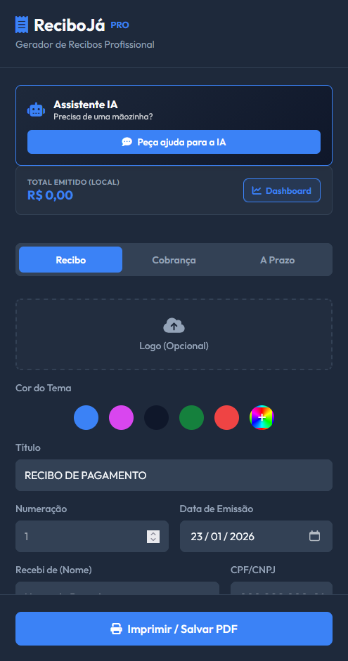 ReciboJá Mobile App